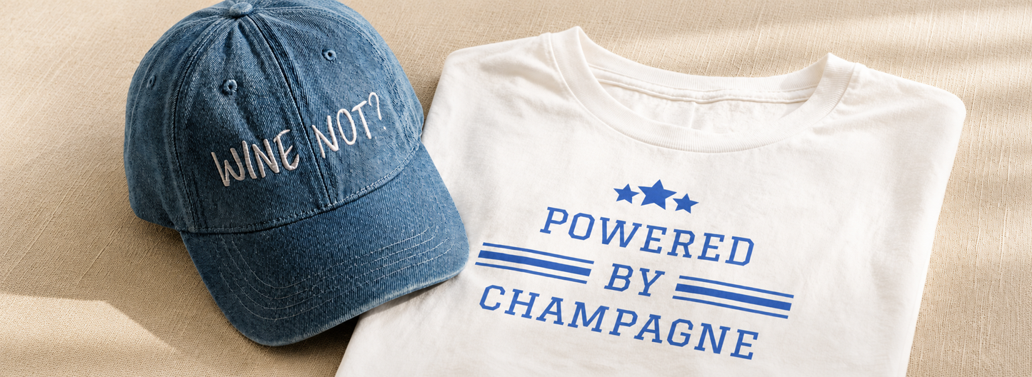 The Perfect Pour Bundle | Champagne Tee & Wine Hat