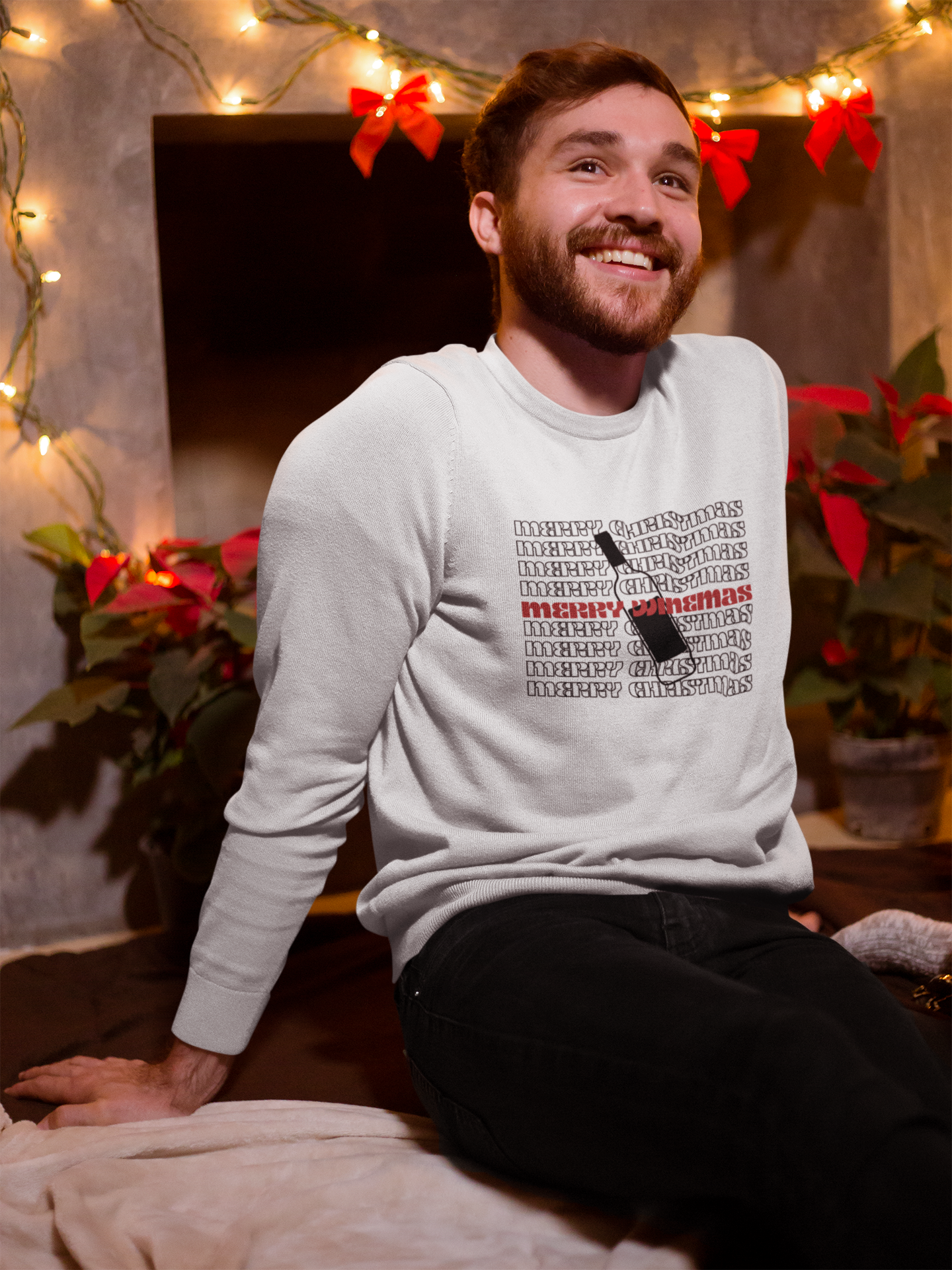 Merry Winemas Holiday Sweatshirt – Wine Lovers Christmas Crewneck