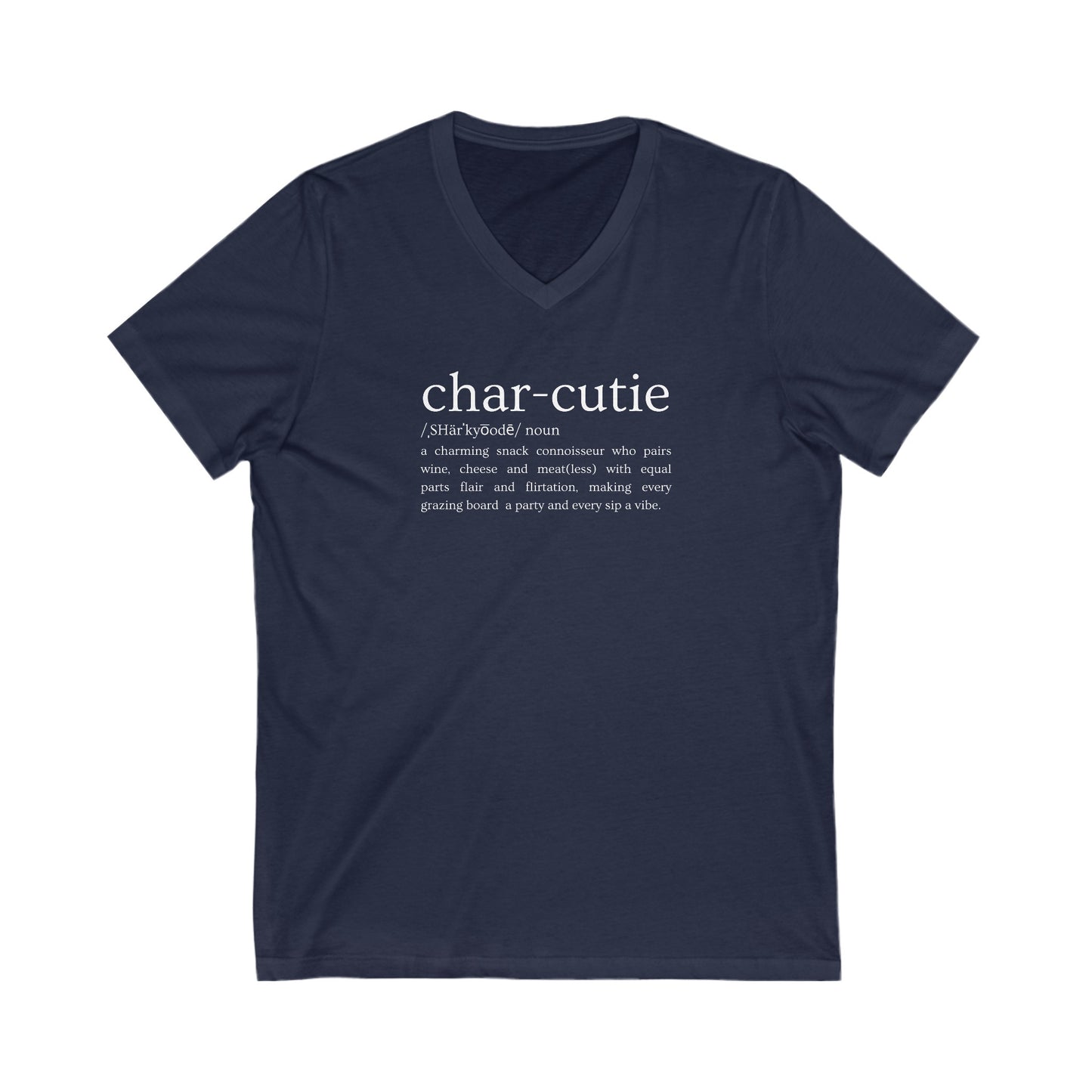 Char-cutie Short Sleeve V-Neck Tee