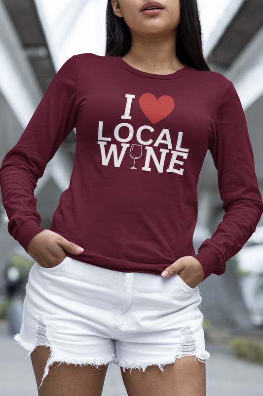 I Love Local Wine Long Sleeve Tee