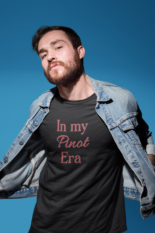 In My Pinot Era T-Shirt | Black Tee for Wine Lovers & Pinot Noir Fans