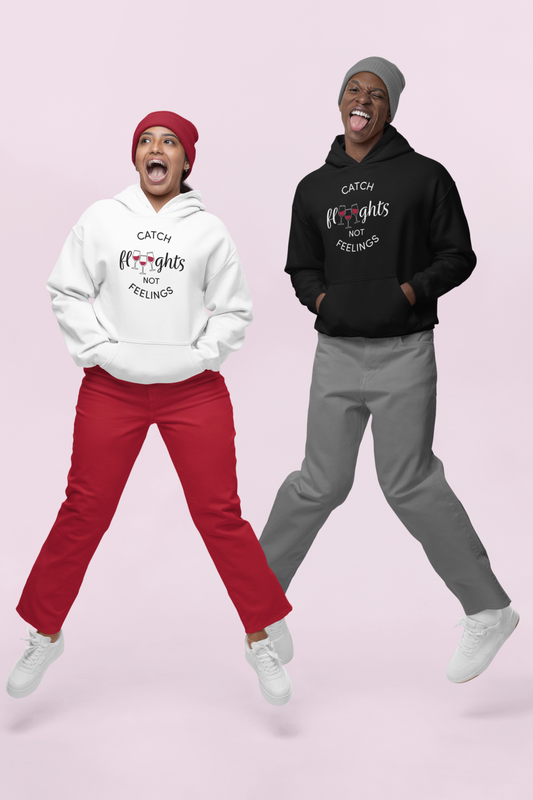 Red Wine Flights Hoodie – Wine Lover Statement Hoodie