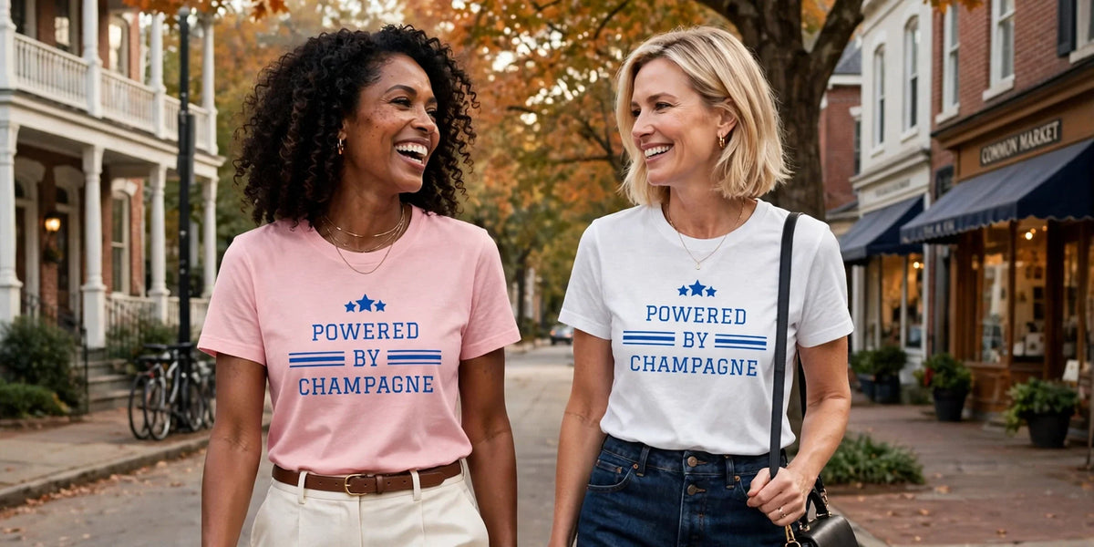 Champagne Duo Bundle | Two Powered By Champagne Tees — Mix & Match Sizes