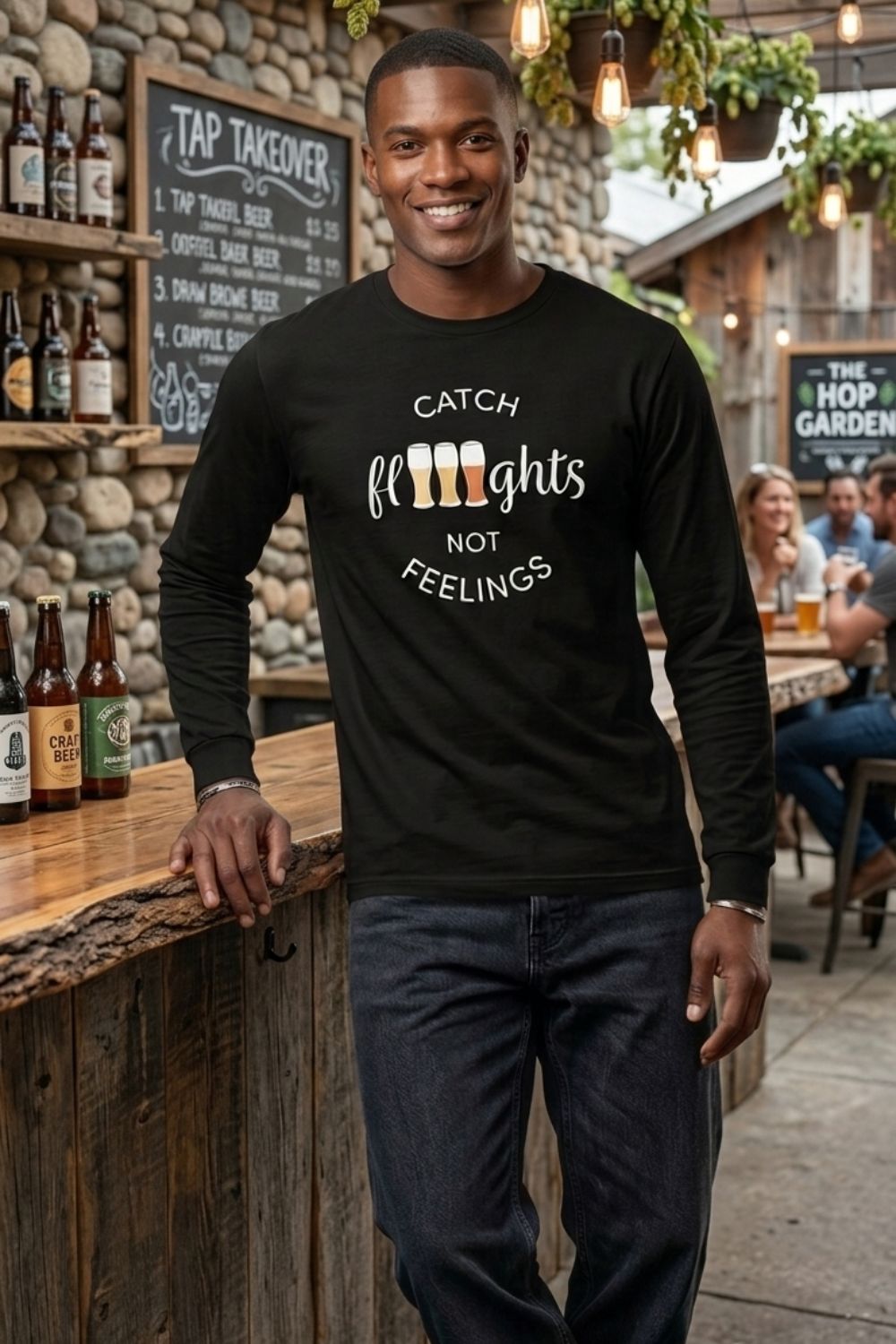 Beer Flights T-shirt (Long Sleeve Tee)