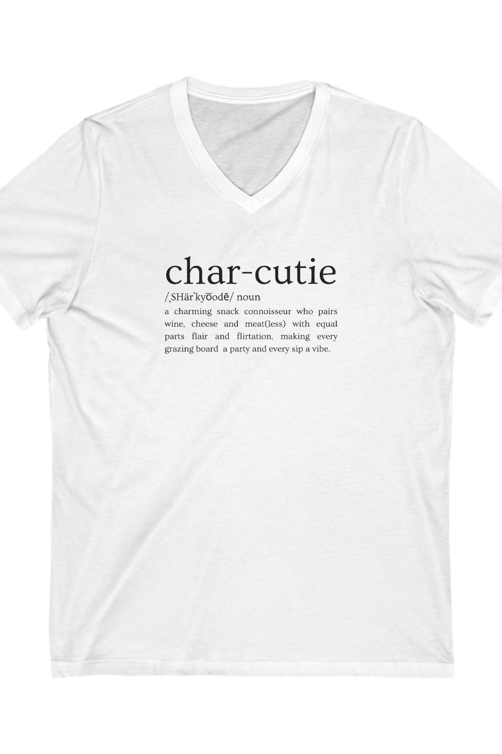 Char-cutie Short Sleeve V-Neck Tee