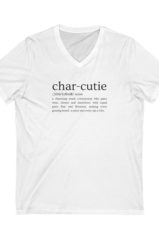 Char-cutie Short Sleeve V-Neck Tee