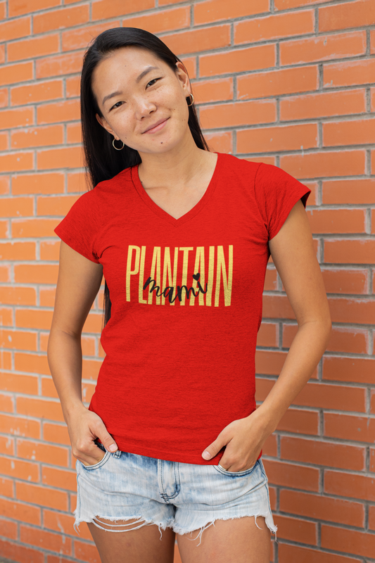 Plantain Mami Short Sleeve V-Neck Tee