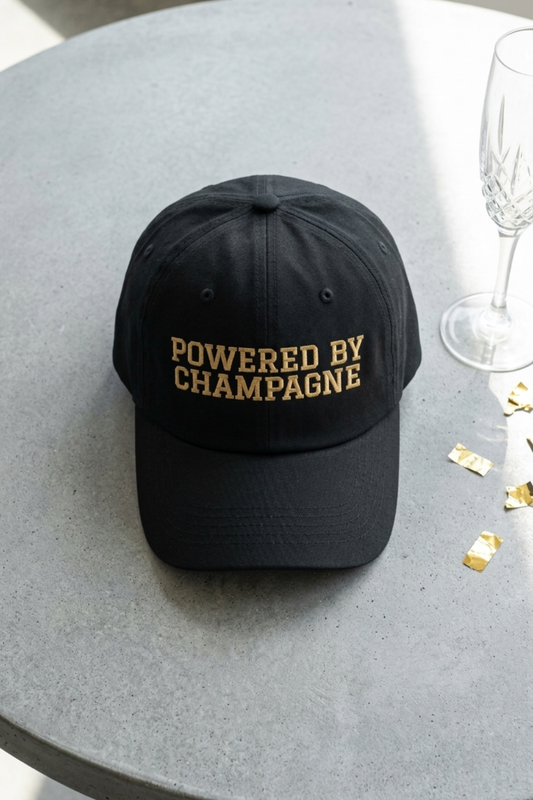 Powered by Champagne Hat – Embroidered Champagne Lover Cap