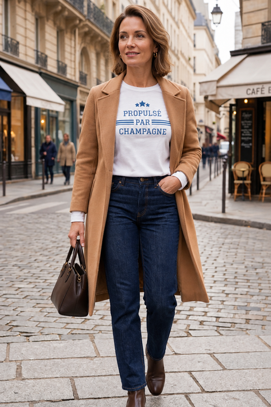 Propulsé Par Champagne Long Sleeve - French Champagne Shirt