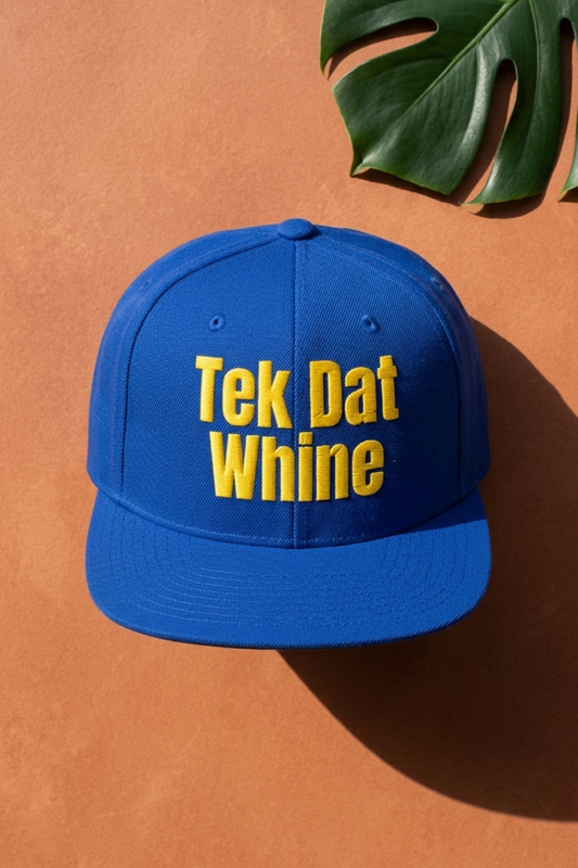 Tek Whine Snapback Hat – Caribbean Embroidered Hat