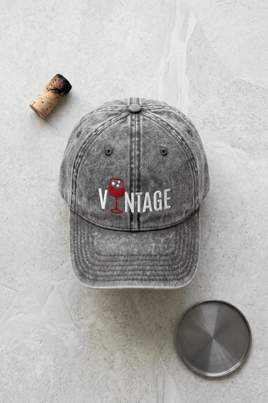 Vintage Denim Wine Hat