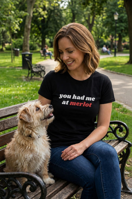 You Had Me at Merlot T-Shirt – Red Wine Lover Tee