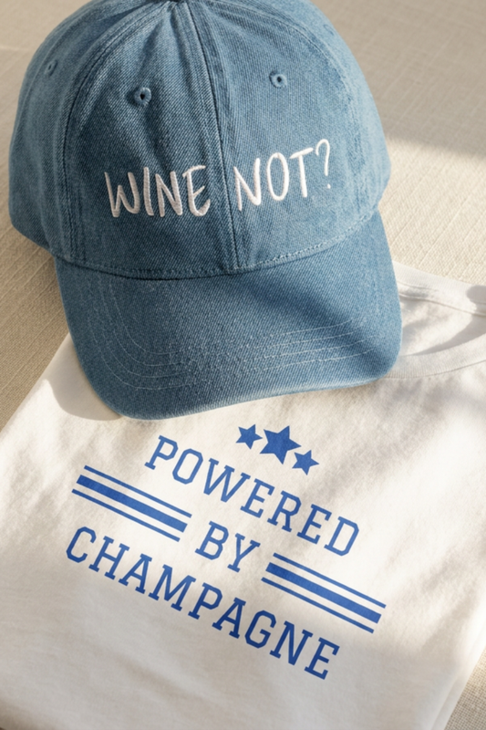 The Perfect Pour Bundle | Champagne Tee & Wine Hat