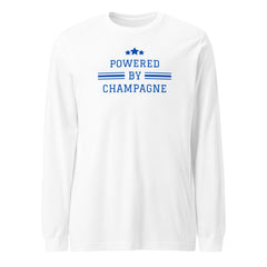 Sparkling Wine T-Shirt – Powered by Champagne & Good Vibes (Long Sleeve)