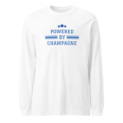 Sparkling Wine T-Shirt – Powered by Champagne & Good Vibes (Long Sleeve)